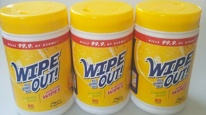 wipe out antibacterial wipes 1