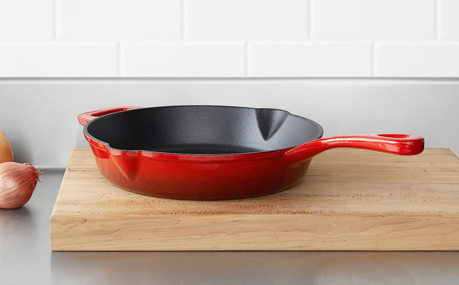 AmazonCommercial 10-Inch Enameled Cast Iron Skillet