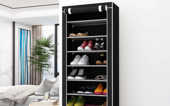 10 Tier Shoe Rack Cabinet