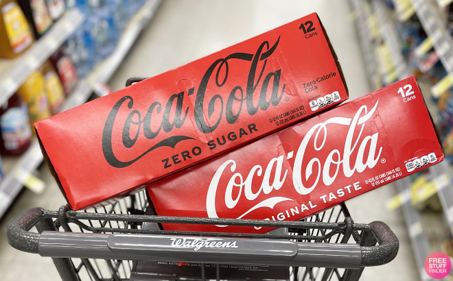 2 Coca Cola Soda 12 Pack in Cart