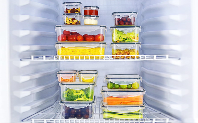36 PCS Food Storage Containers Large 18 Stackable Plastic Containers with 18 Lids 100 Airtight BPA Free Microwave