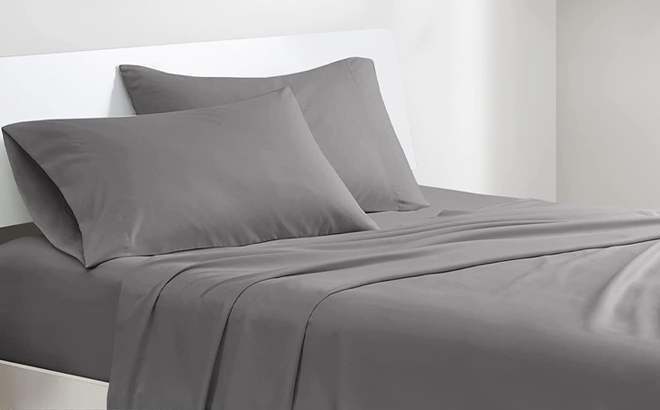 4 Piece Grey Coolmax Cooling Sheets Set