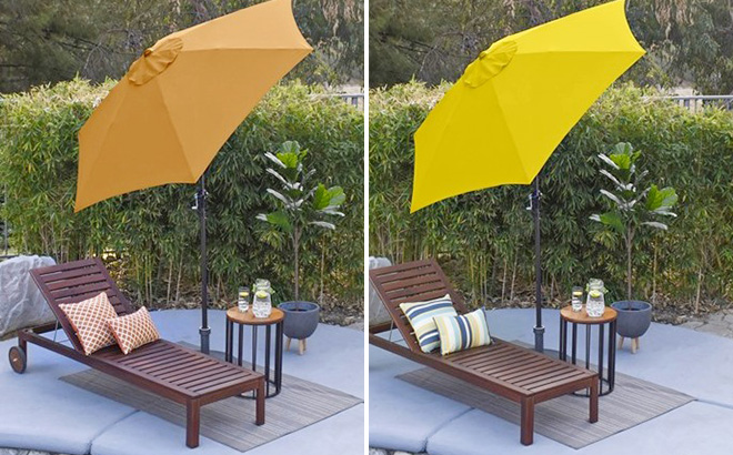 7 5 Foot Patio Umbrella in Tuscan and Yellow color