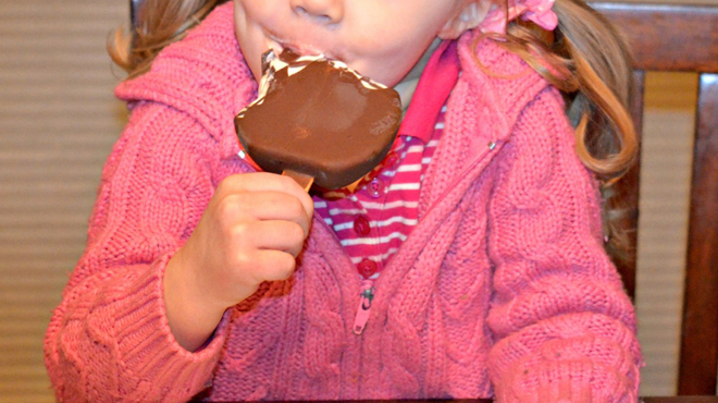 A Child Eating a Dairy Queen Dilly Bar