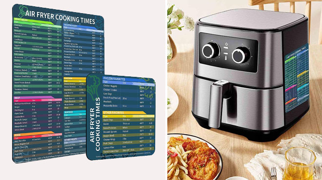 Air Fryer Chart Magnet Sheet