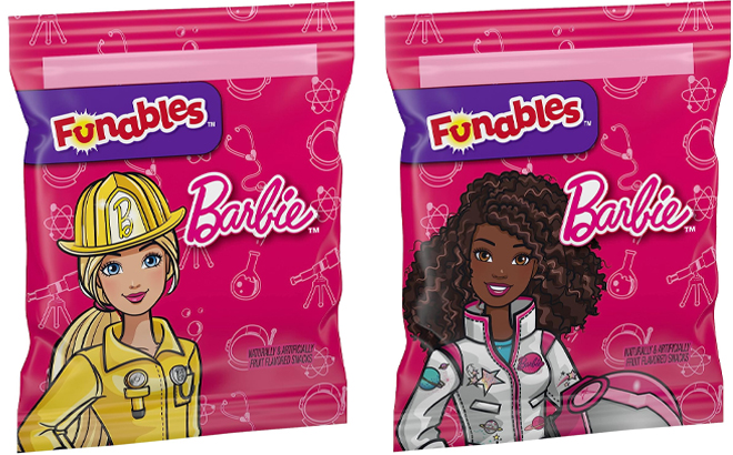 Barbie Funables 10 Count Fruit Snacks Packs