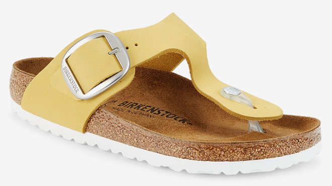 Birkenstock Arizona T Strap Sandals Yellow