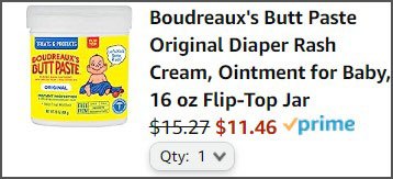 Boudreauxs Butt Paste Original Diaper Rash Cream Order Summary