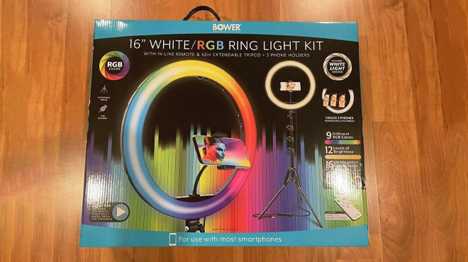 Bower Brand 16 inch White and RGB LED Ring Light Kit