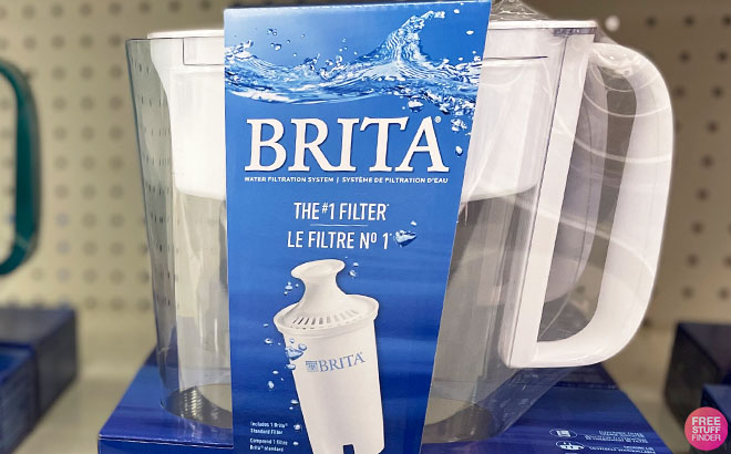 Brita Water Filter Pitcher on a Shelf