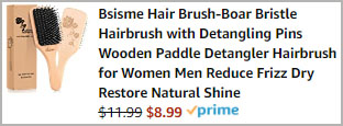 Bsisme Boar Bristle Hair Brush Order Summary