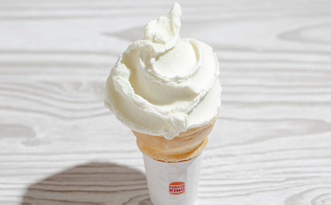 Burger King Soft Serve Ice Cream Cone