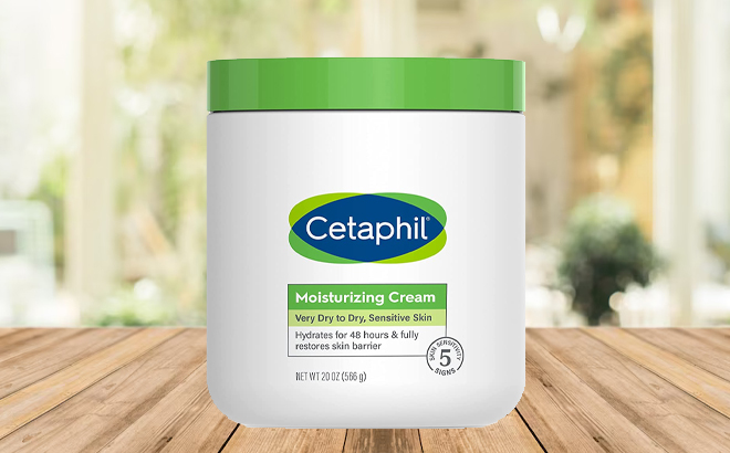 Cetaphil Body Moisturizer on a Table