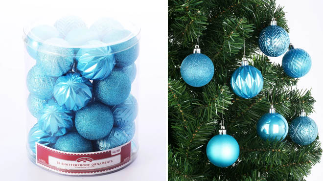 Christmas Ornaments 26 Count Turquoise Color