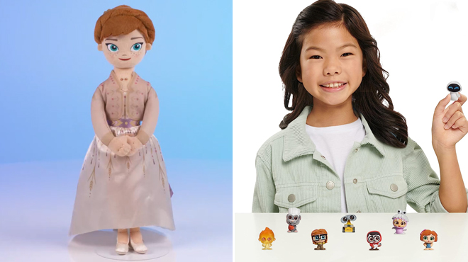 Disney Frozen 2 Character Head 12 Inch Plushie Bruni and Disney Doorables Pixar Fest Collection Peek
