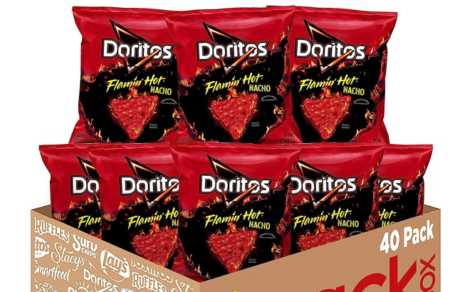 Doritos Flamin' Hot Nacho Flavored Tortilla Chips 40-Pack