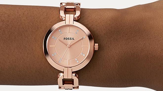 Fossil Kerrigan Rose Gold Tone Stainless Steel Watch