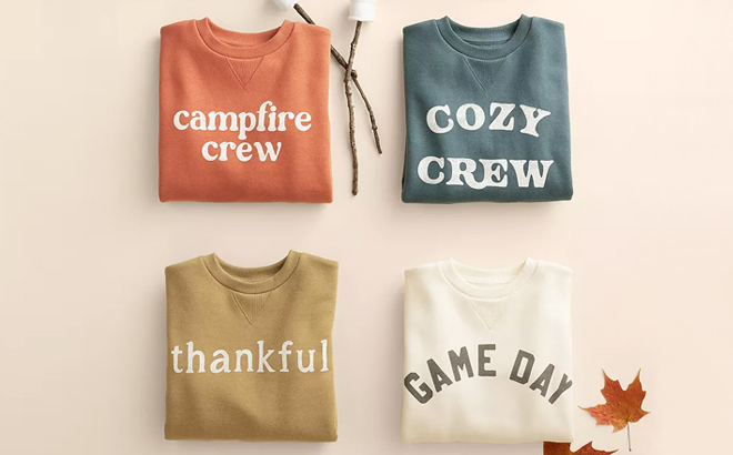 Four Lauren Conrad Toddler Graphic Sweatshirts