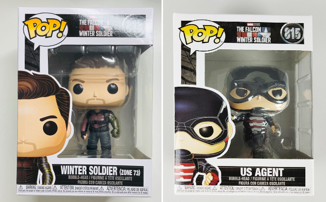 Funko Pop Marvel Winter Soldier Zone 73 and U S Agent Figures