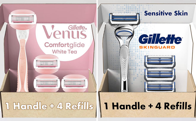 Gillette Womens Razors and Mens Razors