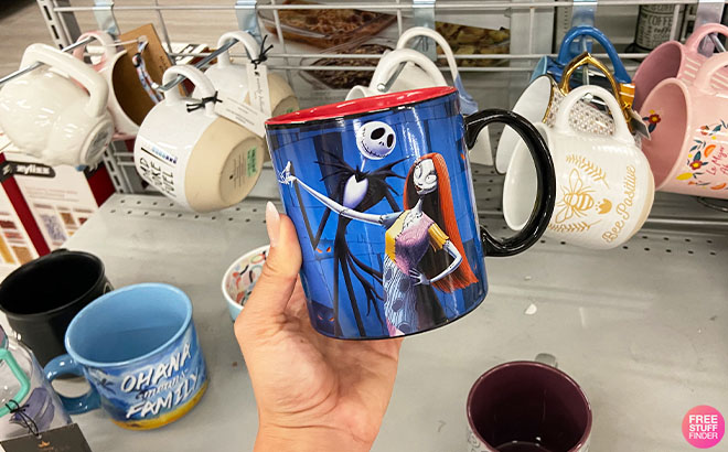 Hand Holding Disney The Nightmare Before Christmas Cup