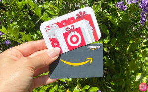 Hand Holding Target and Amazon Gift Card 1