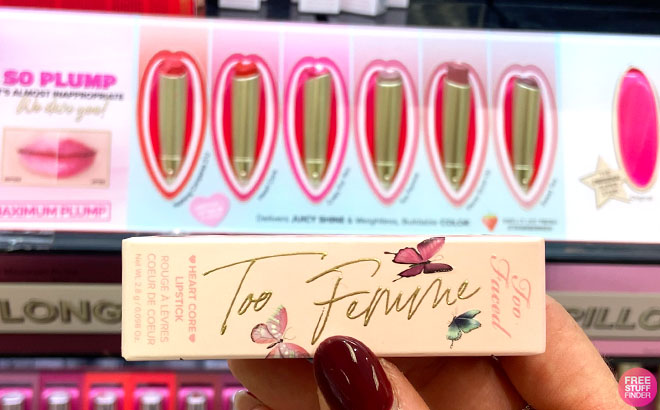 Hand Holding Too Faced Too Femme Heart Core Lipstick