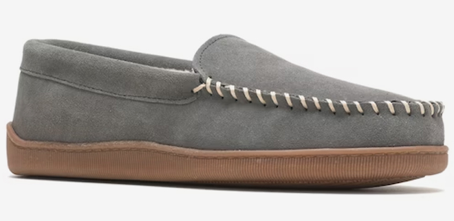 Hush Puppies Mens Moccasin Slippers Grey