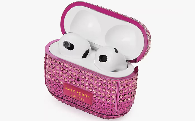 Kate Spade Rhinestone Embossed AirPods Case