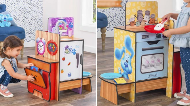 KidKraft Blues Clues and You Wooden Play Kitchen and Notebook