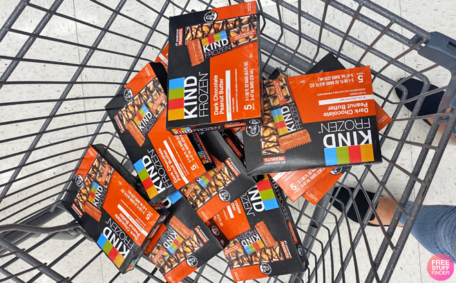 Kind Frozen Treat Bars on a Shopping Cart