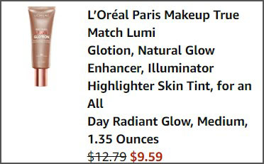 LOreal Paris Makeup True Match Lumi Glotion Order Summary