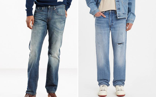 Levis Mens 559 Relaxed Straight Jeans and 550 Relaxed Fit Mens Jeans