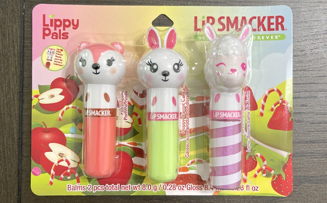 Lip Smacker Lippy Pals Flavored Lip Balm 3 Piece Set