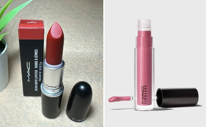 MAC Retro Matte and Lipglass Lipstick