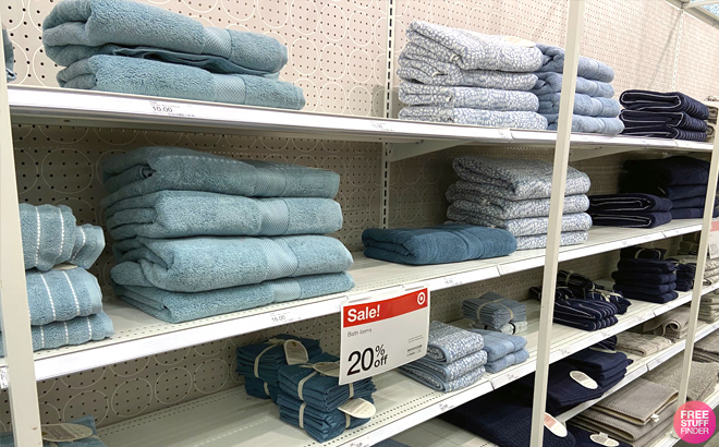 Matching Aqua Bath Rugs and Towels at Target