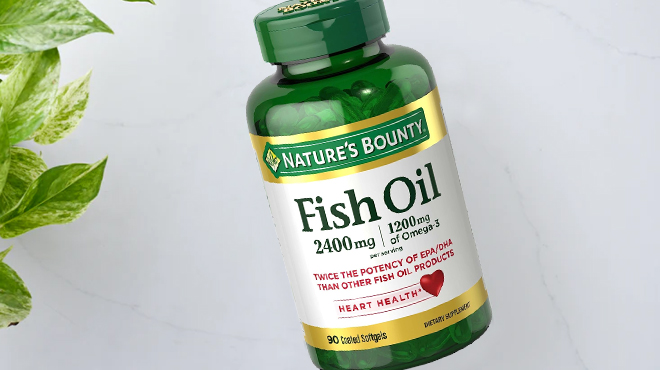 Natures Bounty Fish Oil Supports Heart Health Coated Softgels 90 Count