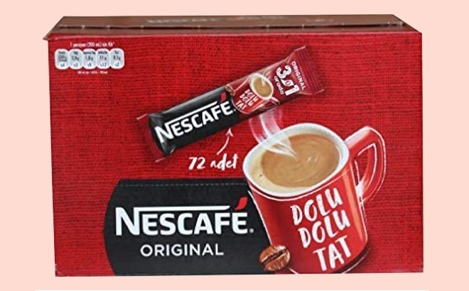 Nescafe 3 in 1 Regular Instant Coffee 72 Pack