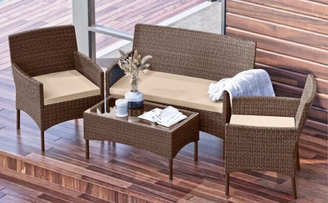 Nestl Outdoor Seating Group with Cushions Set of 4