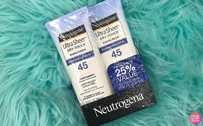 Neutrogena Ultra Sheer Dry-Touch SPF 45 Sunscreen Lotion Twin Pack