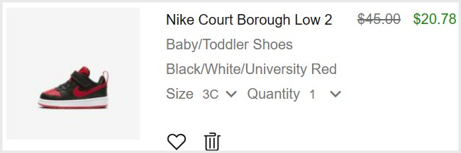 Nike Toddler Shoes Checkout