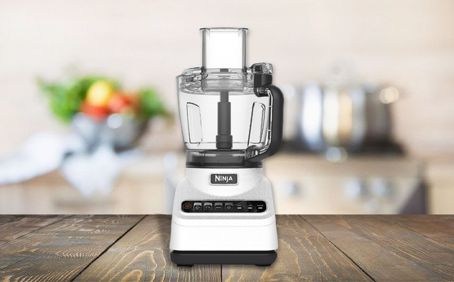 Ninja 9 Cup Pro Plus Food Processor on a Kitchen Table