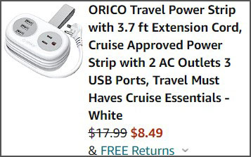 ORICO Travel Power Strip Order Summary