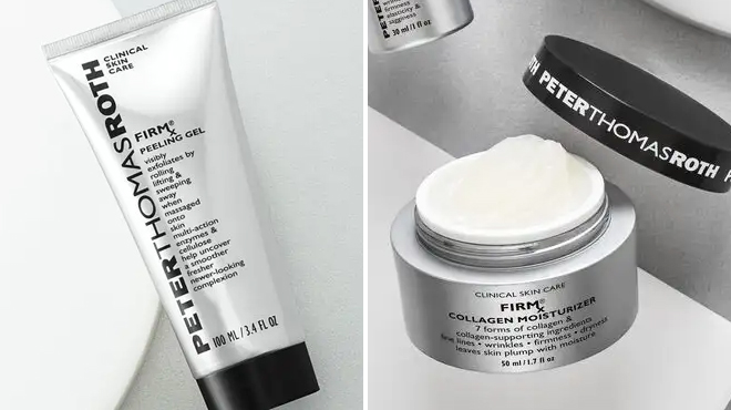 Peter Thomas Roth FIRMx Peeling Gel on the Left and Peter Thomas Roth Collagen Moisturizer on the Right