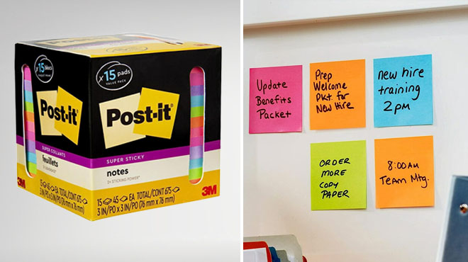 Post It Sticky Notes on the Wall