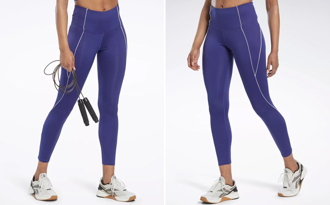 Reebok Workout Ready Ribbed High Rise Leggings