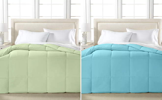 Royal Luxe Down Alternative Microfiber Sage and Turquoise Comforter