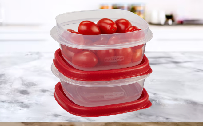 Rubbermaid Food Storage 4 Piece Set with Tomatoes