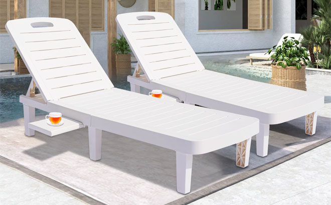 Segmart Patio Lounge Chair 2 Piece Set