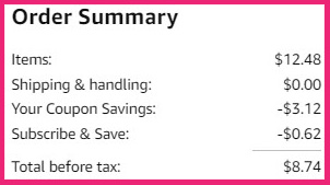 Sensodyne Toothpaste Order Summary